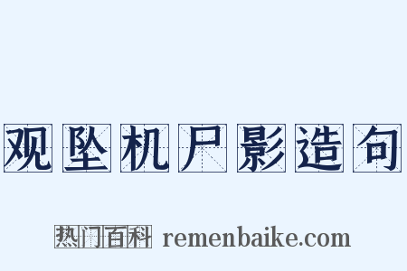 观坠机尸影造句是什么意思的图片